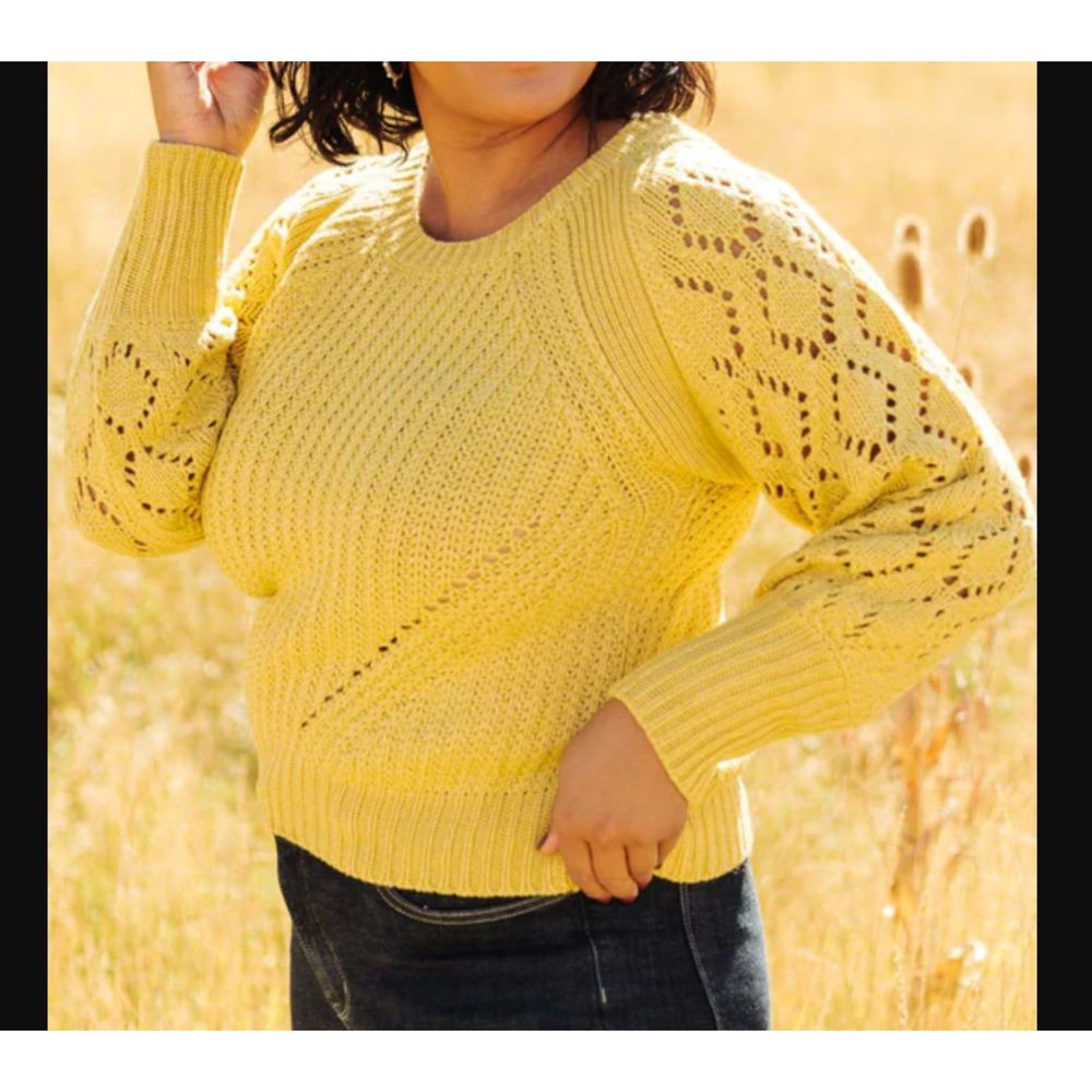 143 Story by Line Up Marley Cropped Sweater Large EUC